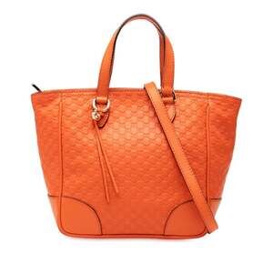 GUCCI Orange Leather Shoulder Bag